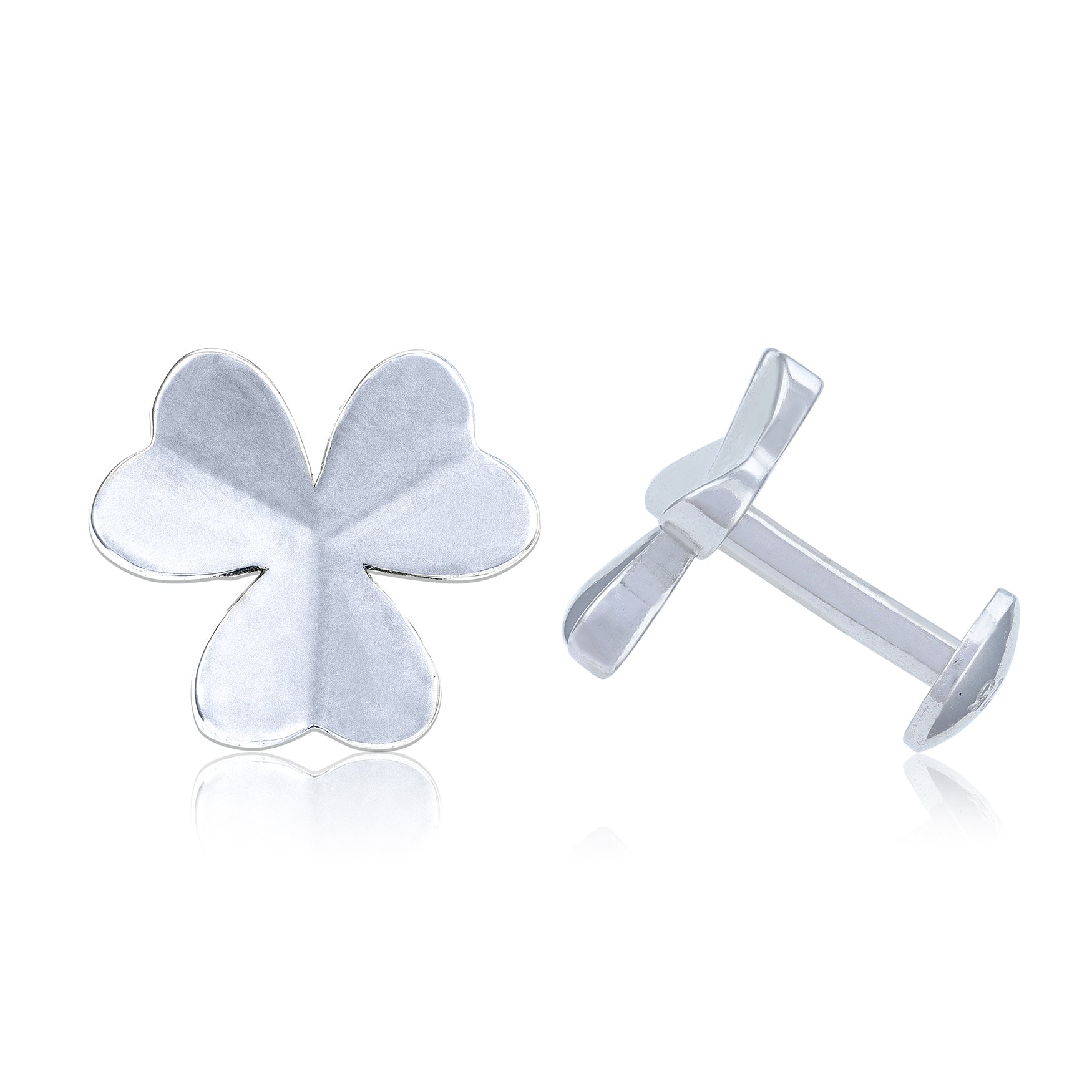 Triple Clover 925 Sterling Silver Charm Earring for Women