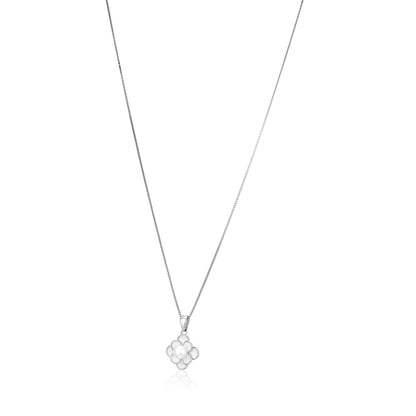 Pearl Blossom Flower Style 925 Sterling Silver Chain Pendant for Women
