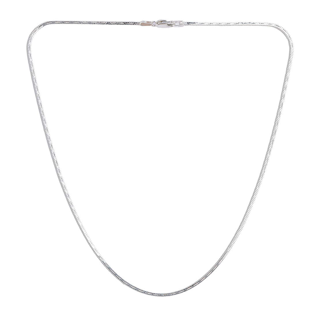 Geometric Bar and Ball Station Sterling Silver Chain