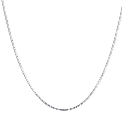 Geometric Bar and Ball Station Sterling Silver Chain