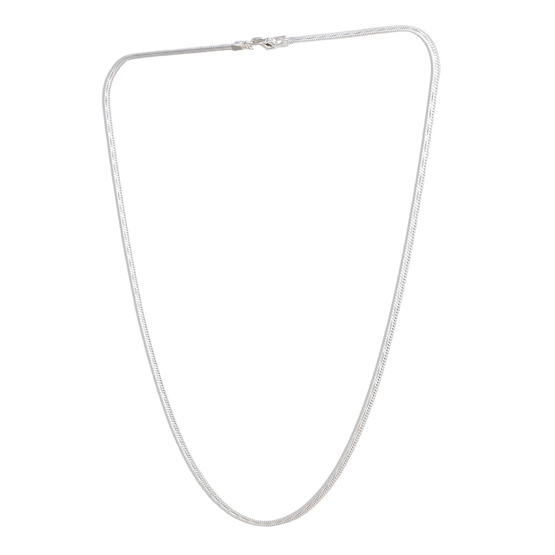 Geometric Bar and Ball Station Sterling Silver Chain