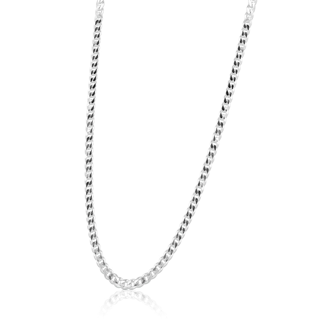 Sleek Flat 925 Sterling Silver Chain
