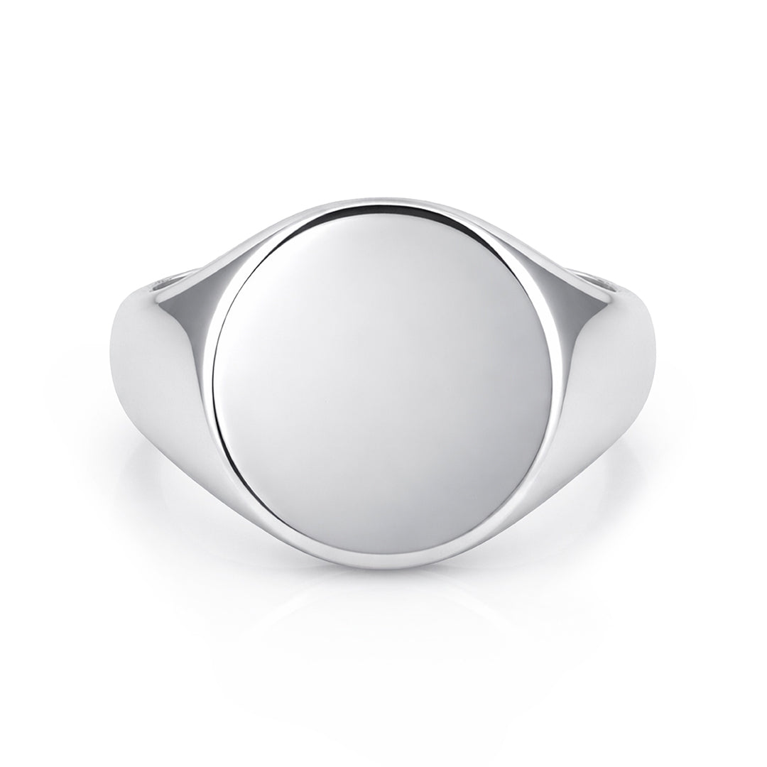 Oval Signet 925 Sterling Silver Engravable Ring for Men