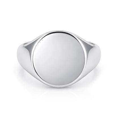 Oval Signet 925 Sterling Silver Engravable Ring for Men