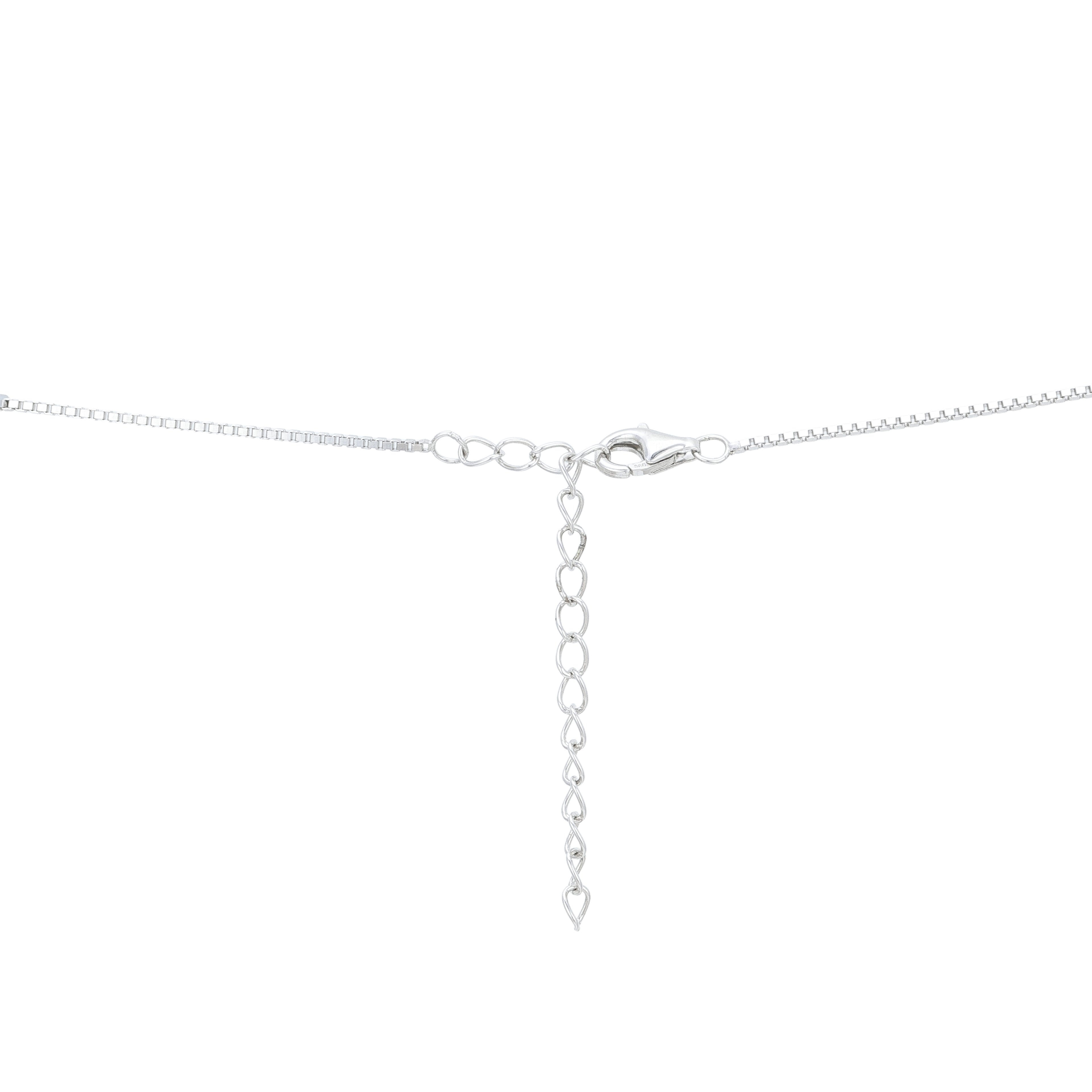 Starry Night Celestial Circle 925 Sterling Silver Chain Pendant