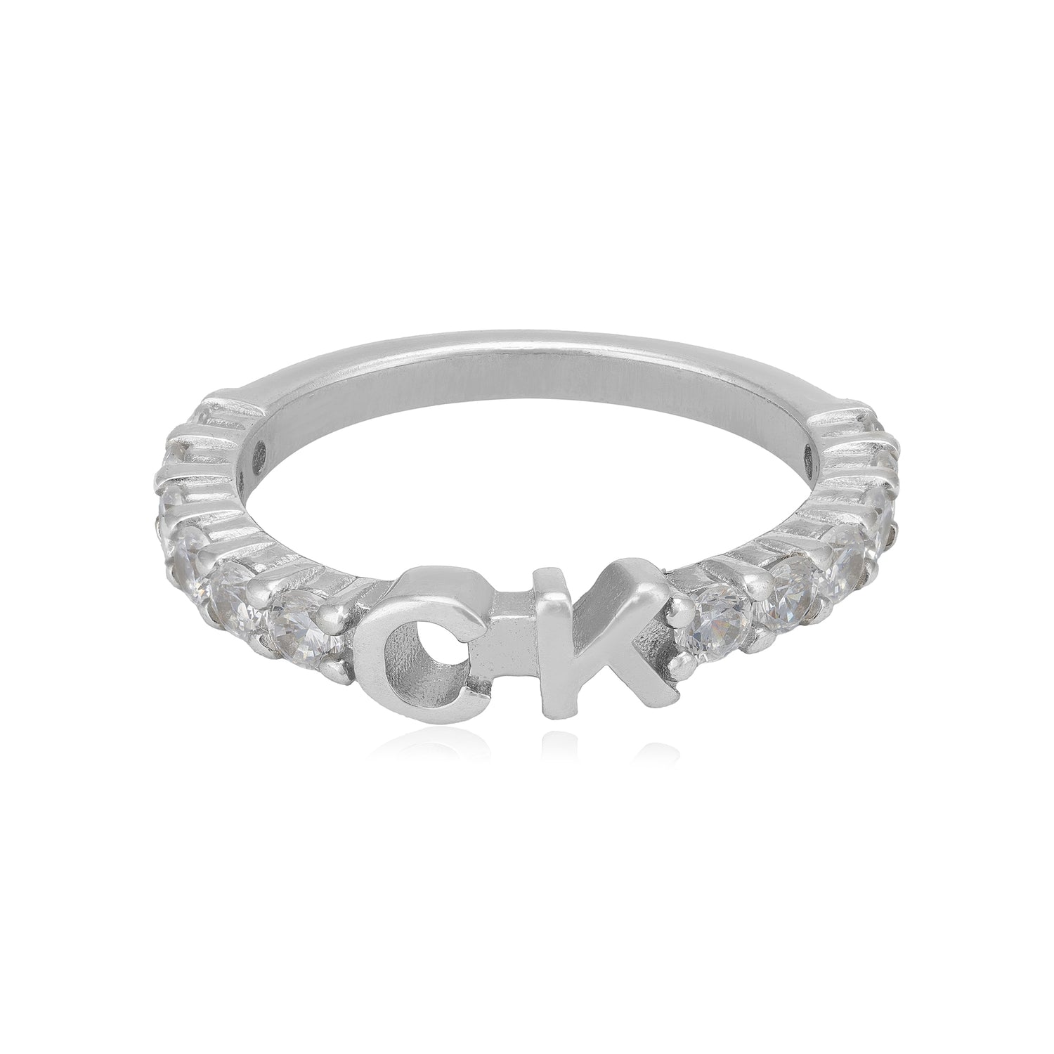 Calvin Klein Rhodium Plated Luxe Shine Rings