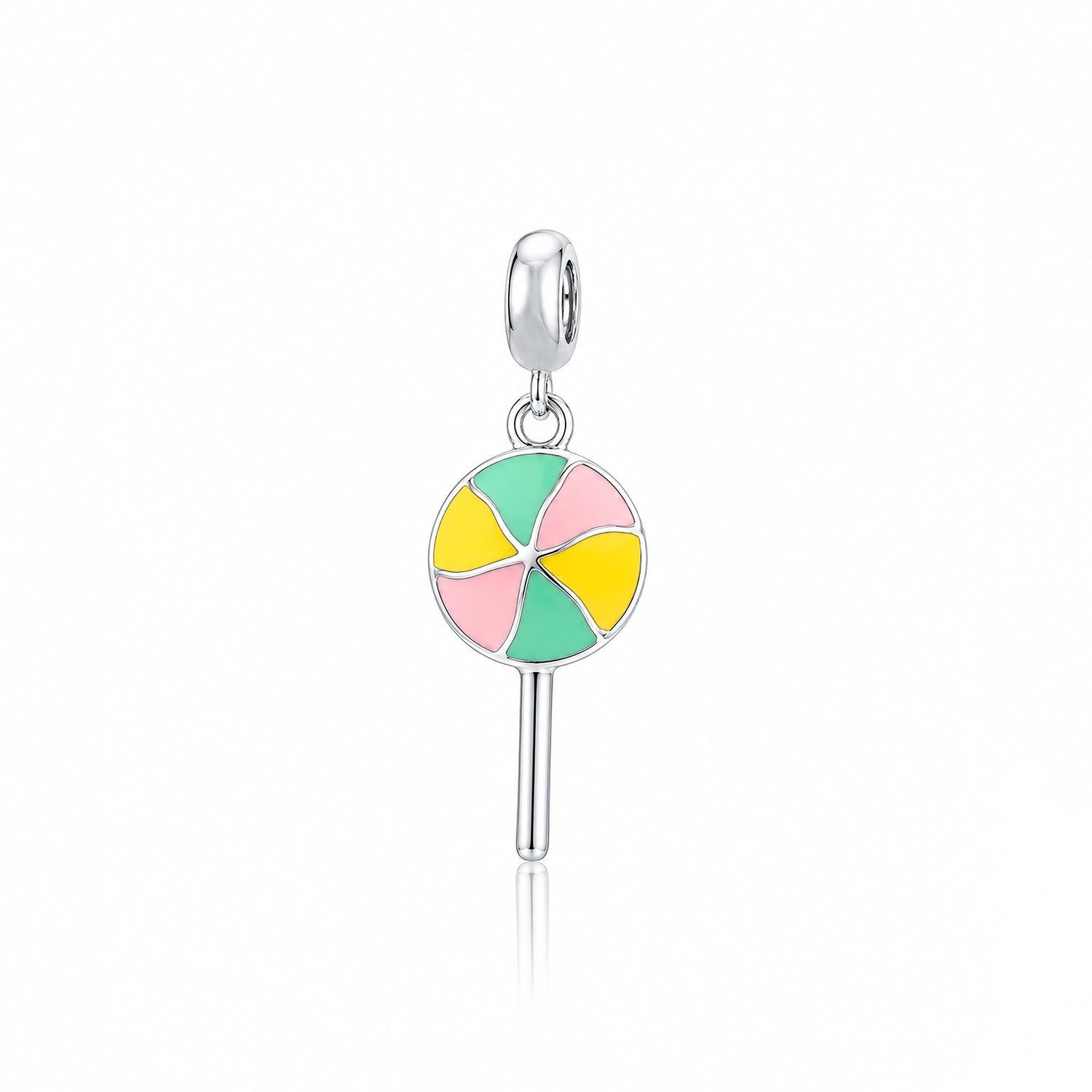 Candy Swirl 925 Sterling Silver Charm Pendant