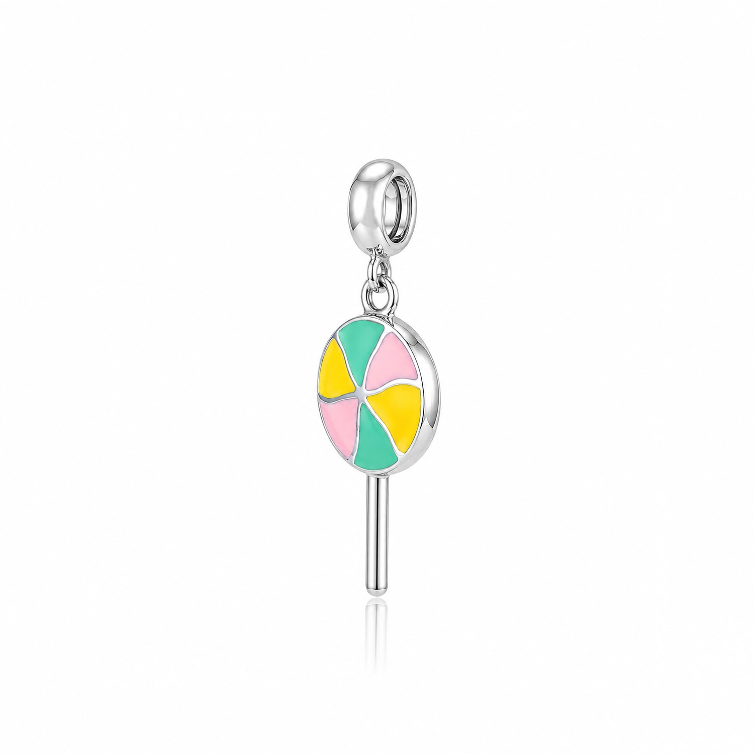 Candy Swirl 925 Sterling Silver Charm Pendant