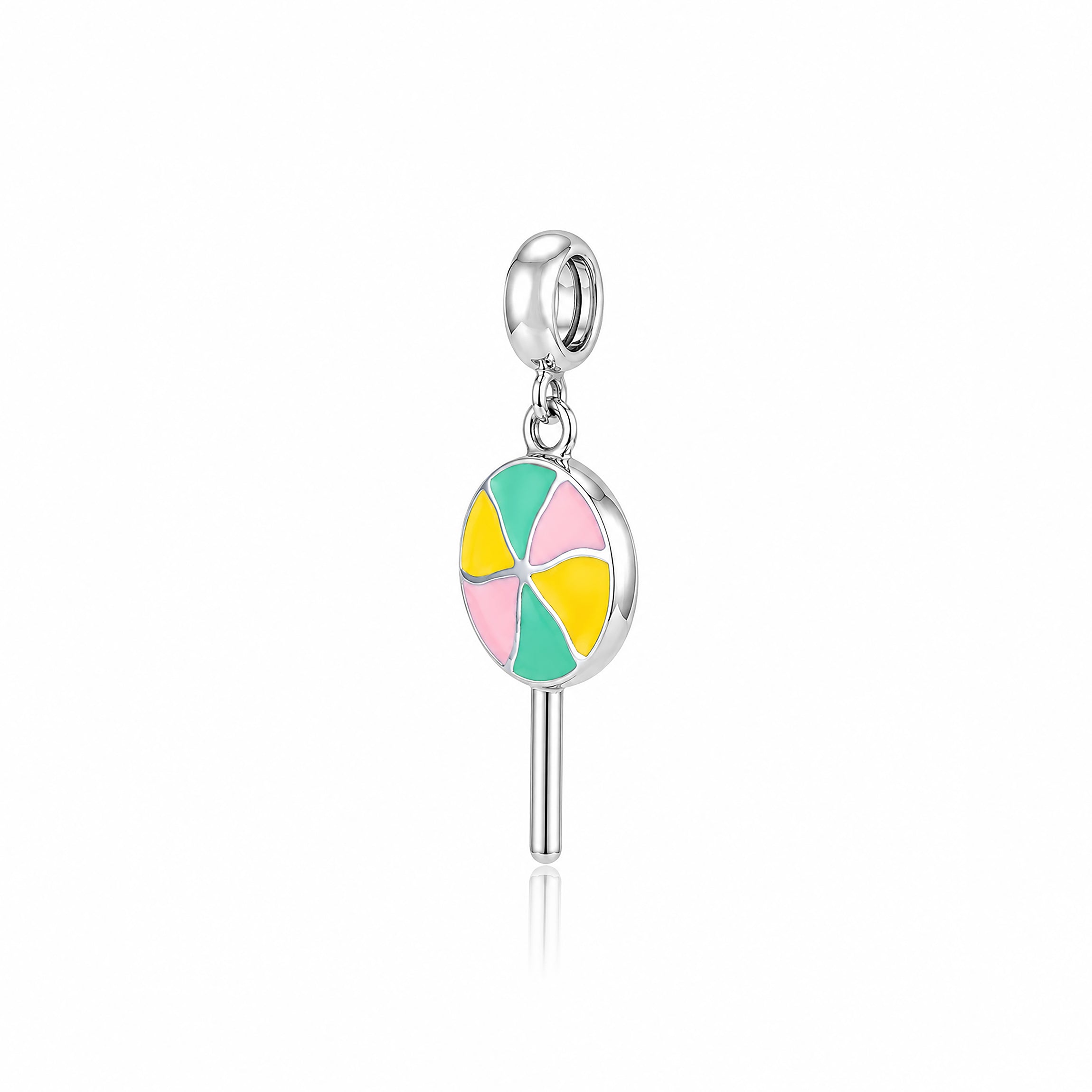 Candy Swirl 925 Sterling Silver Charm Pendant