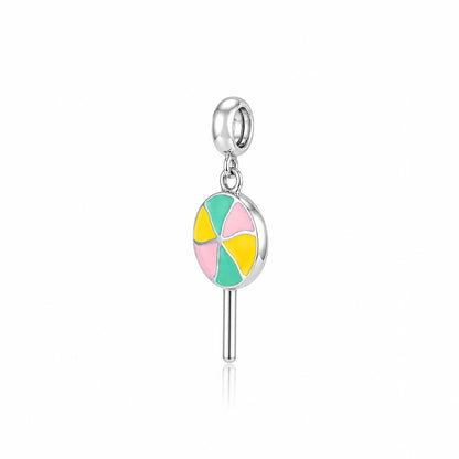 Candy Swirl 925 Sterling Silver Charm Pendant