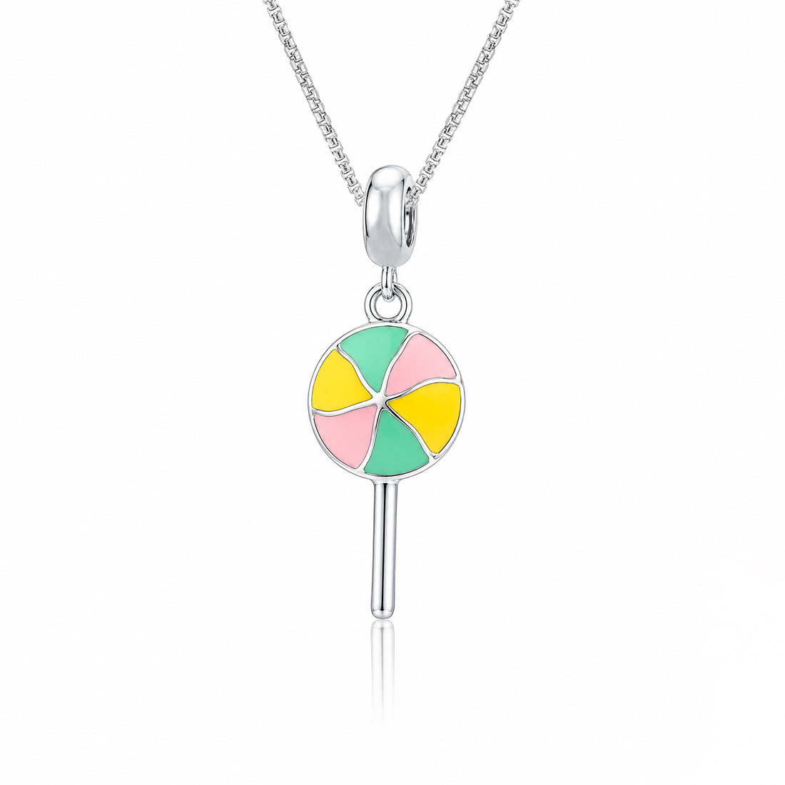 Candy Swirl 925 Sterling Silver Charm Pendant
