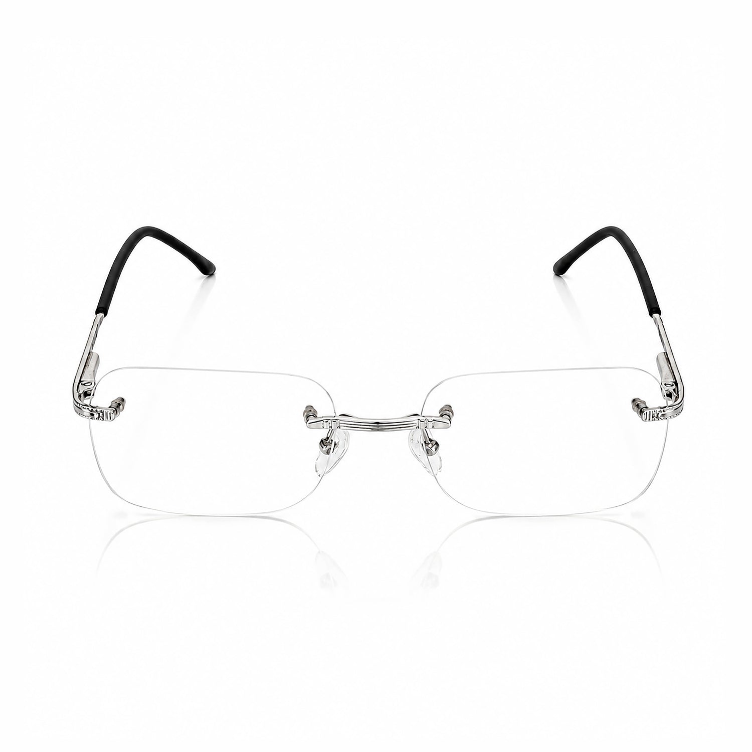 Cartier Rimless Oval Eyeglasses Silver