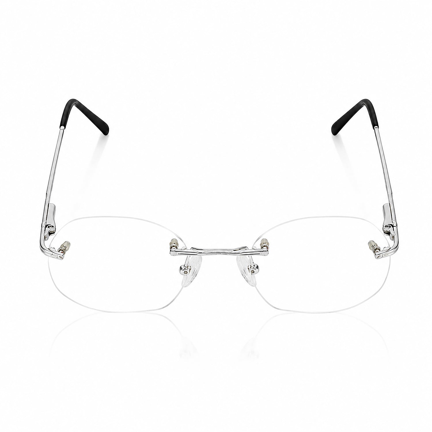 Cartier Rimless Oval Eyeglasses Silver