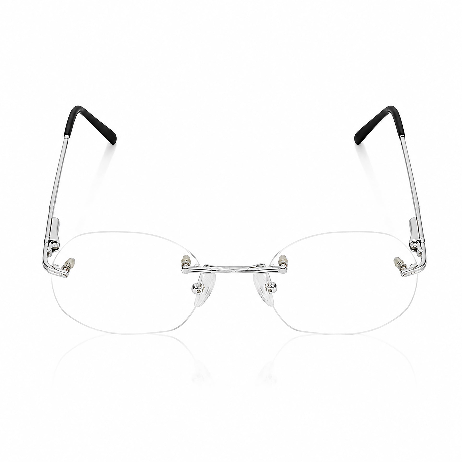 Cartier Rimless Oval Eyeglasses Silver