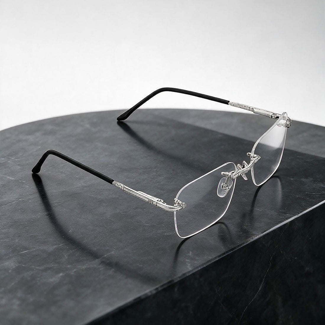 Cartier Rimless Eyeglasses Silver