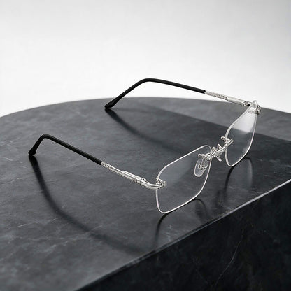 Cartier Rimless Eyeglasses Silver