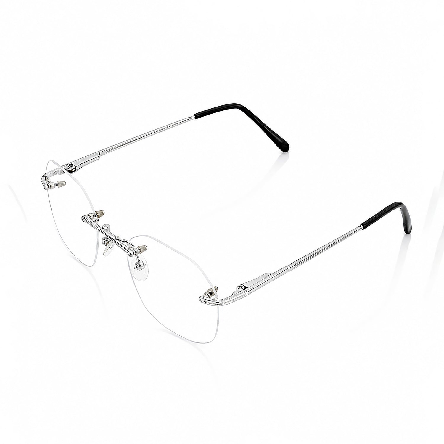 Cartier Rimless Oval Eyeglasses Silver