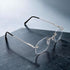 Cartier Rimless Oval Eyeglasses Silver