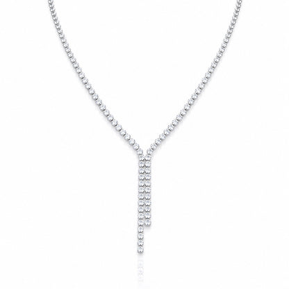 Celeste Cascade Silver Drop Necklace