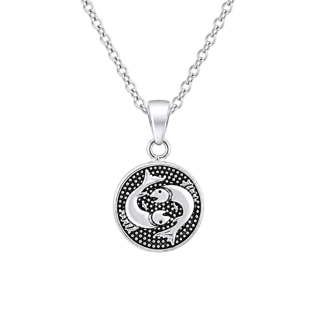 Celestial Astrology Pisces 925 Sterling Silver Pendant for Women