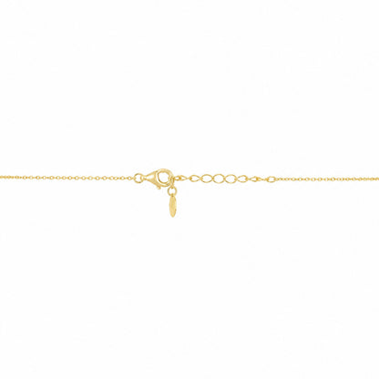 Celestial Clover Petal Golden Sparkle Designer Pendant Chain