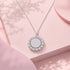 Celestial Bloom 925 Sterling Silver Stone Frame Pendant