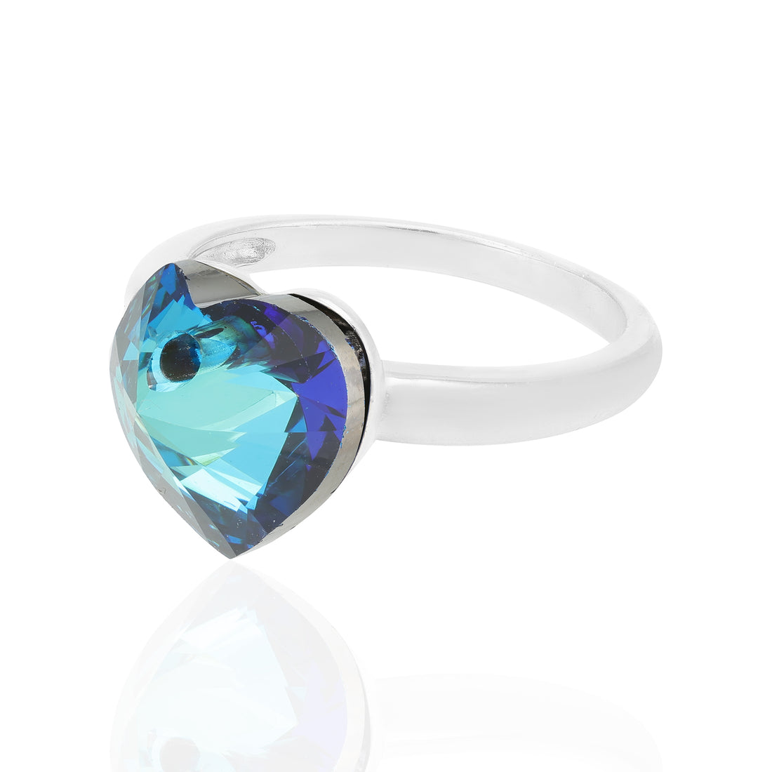 Celestial Blue Crystallised Rose Gold Plated Rings