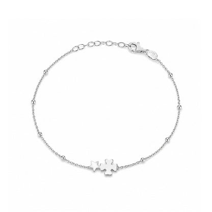 Celestial Clover Star 925 Sterling Silver Bracelet
