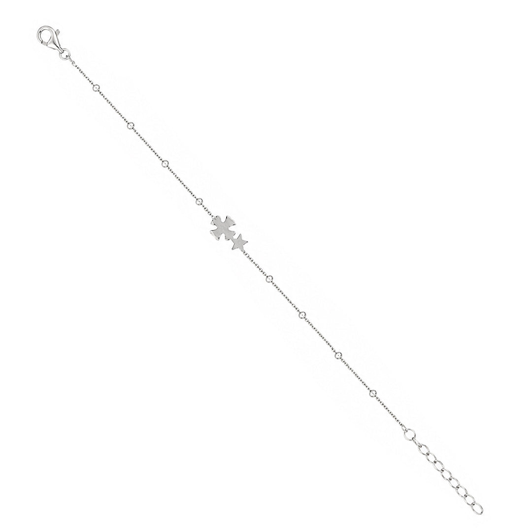 Celestial Clover Star 925 Sterling Silver Bracelet
