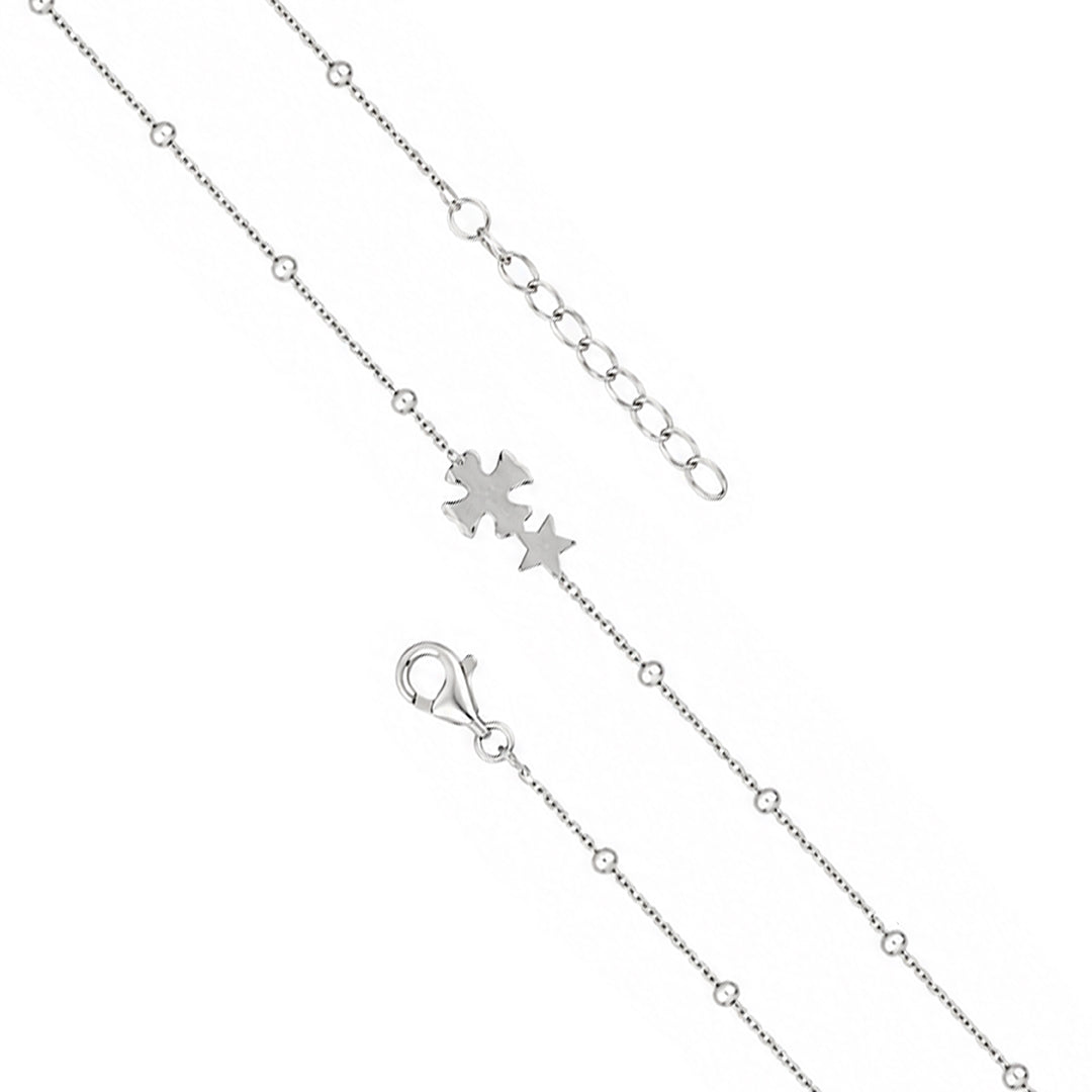 Celestial Clover Star 925 Sterling Silver Bracelet