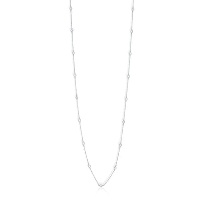 Celestial Dewdrop Sparkle Silver Station Chain