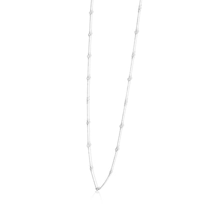 Celestial Dewdrop Sparkle Silver Station Chain