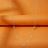 Celestial Dewdrop Sparkle Silver Station Chain