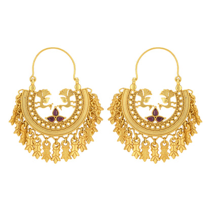 Celestial Drops Hoop 925 Chandbali Earrings