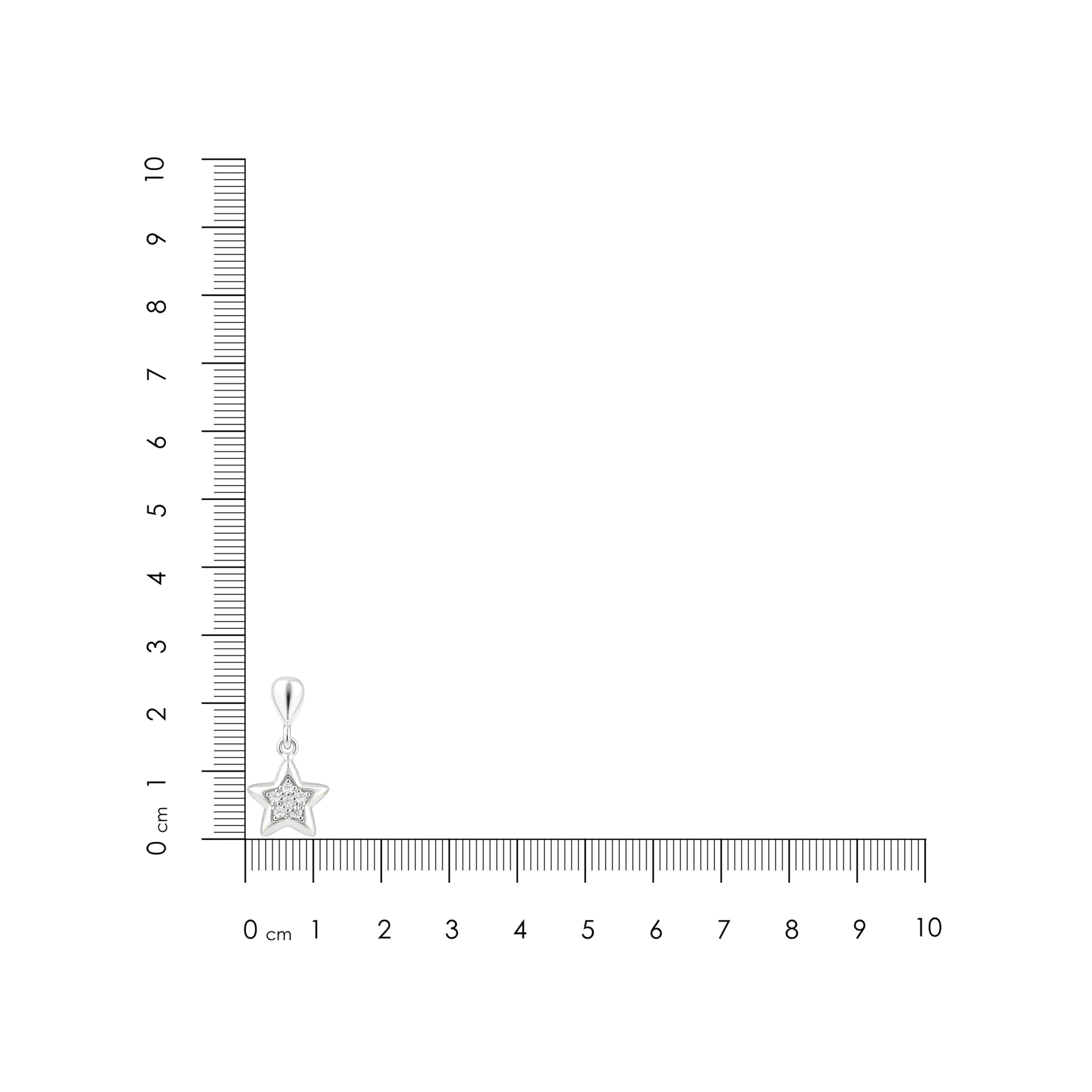 Small model of a starship on a ruler for scale