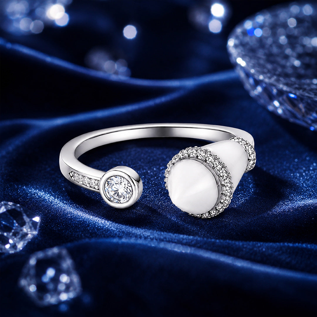 Celestial Halo Embrace 925 Sterling Silver Ring