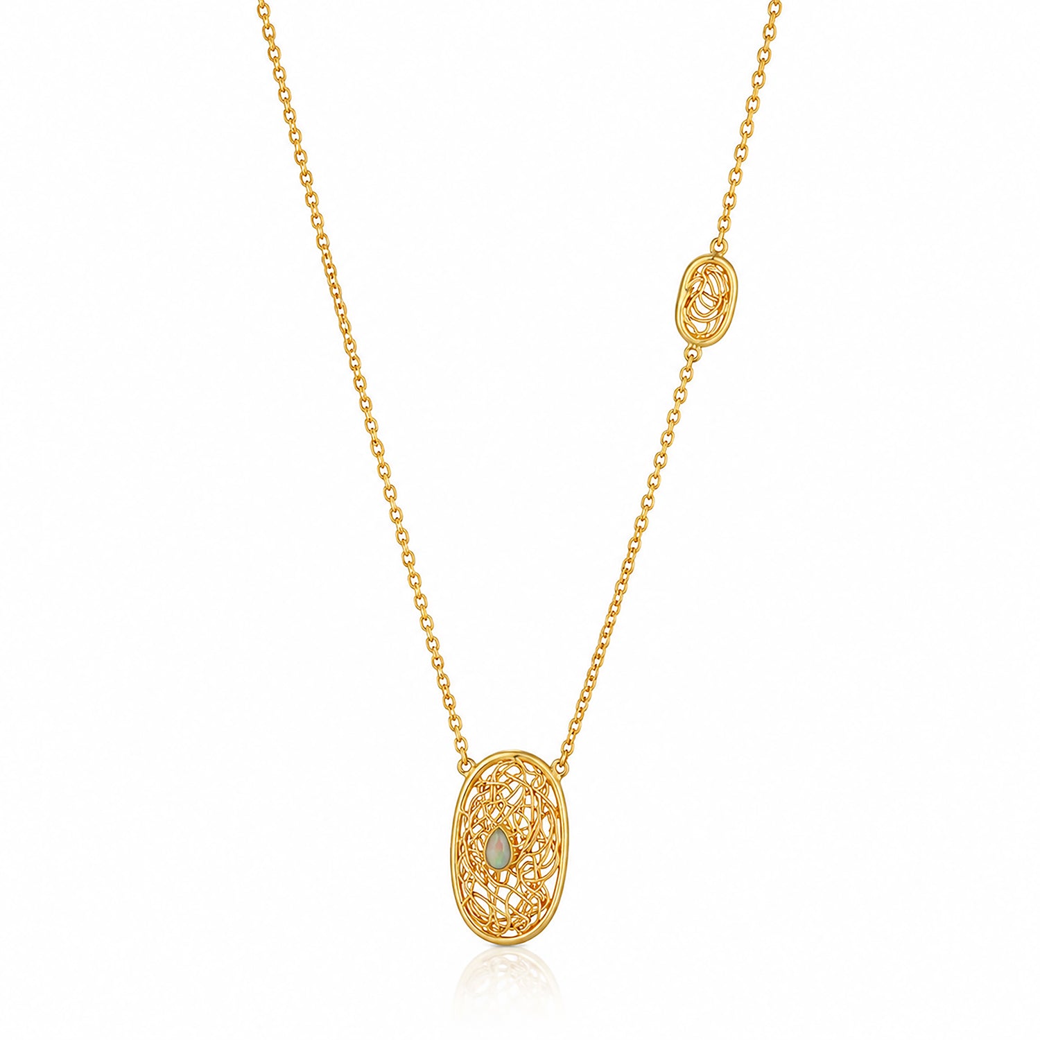 Celestial Nest Glow 925 Sterling Silver Chain Pendant
