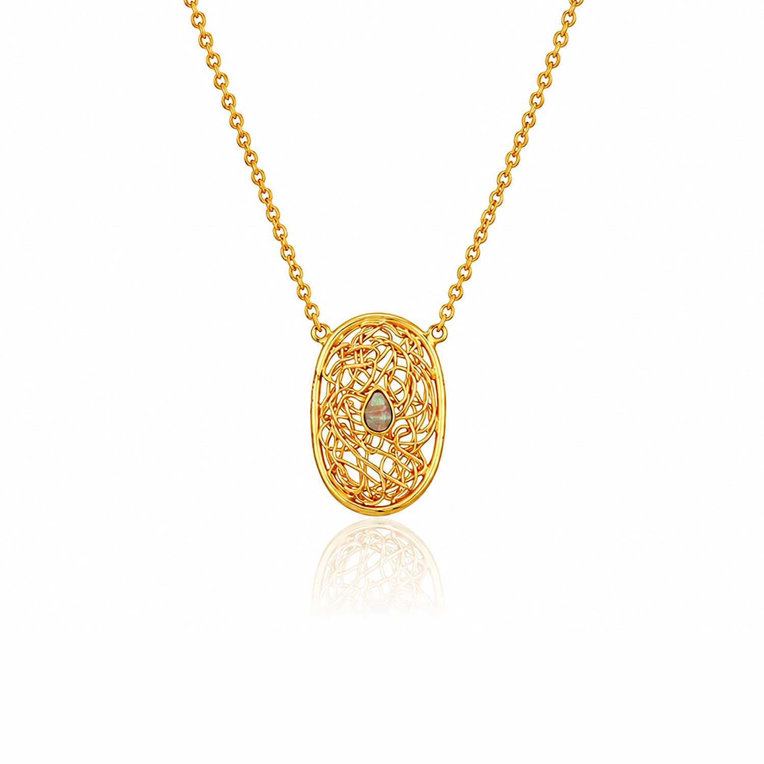 Celestial Nest Glow 925 Sterling Silver Chain Pendant