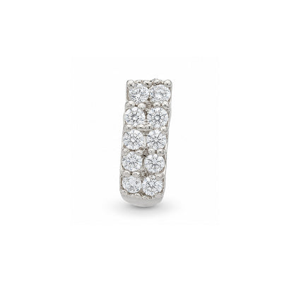 Celestial Shimmer Vertical Crystal Silver Nose Pin
