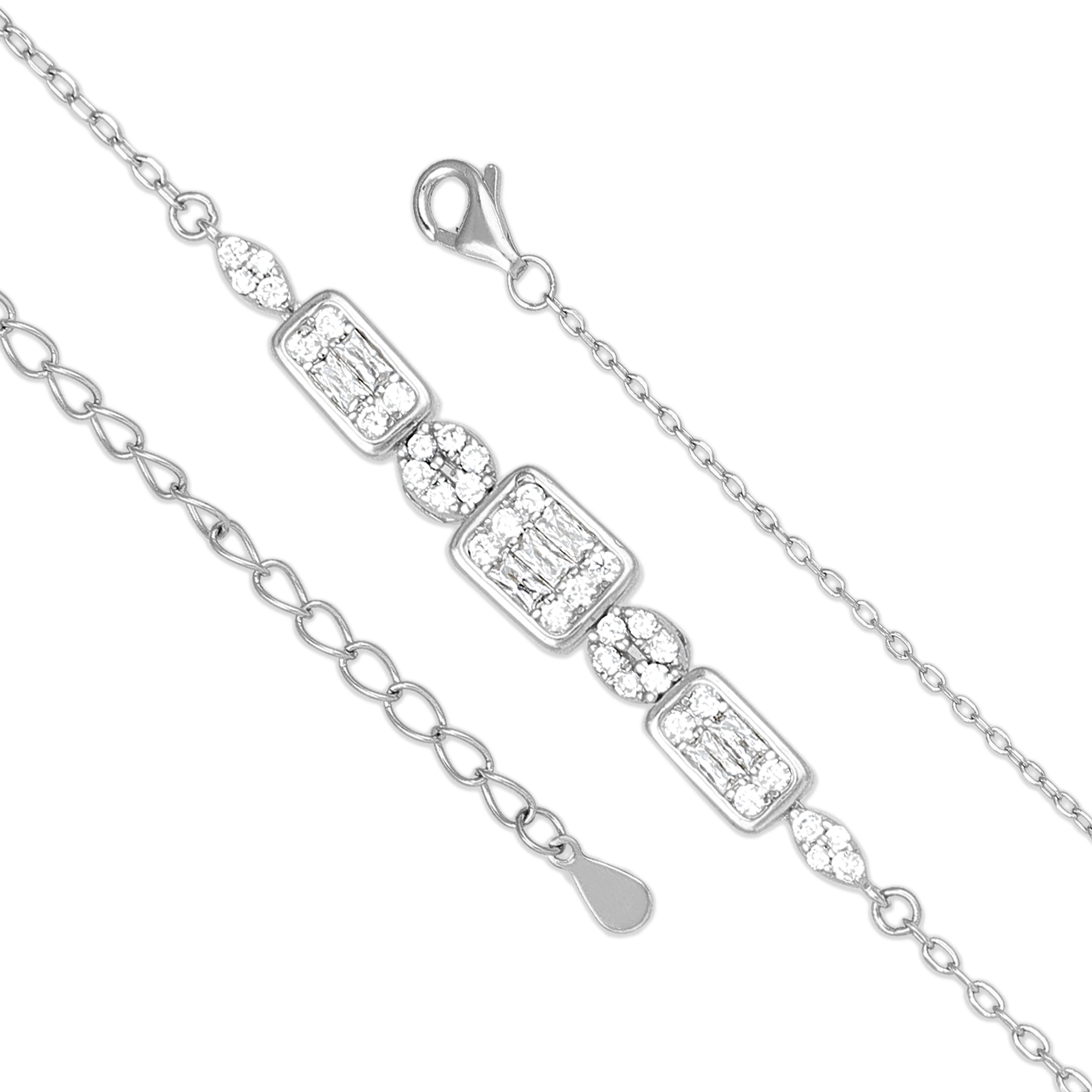 Celestial Sparkle 925 Sterling Silver Designer Bracelet for Women