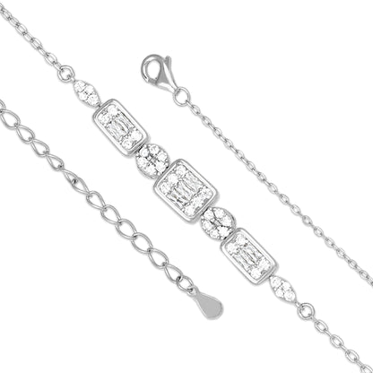 Celestial Sparkle 925 Sterling Silver Designer Bracelet for Women