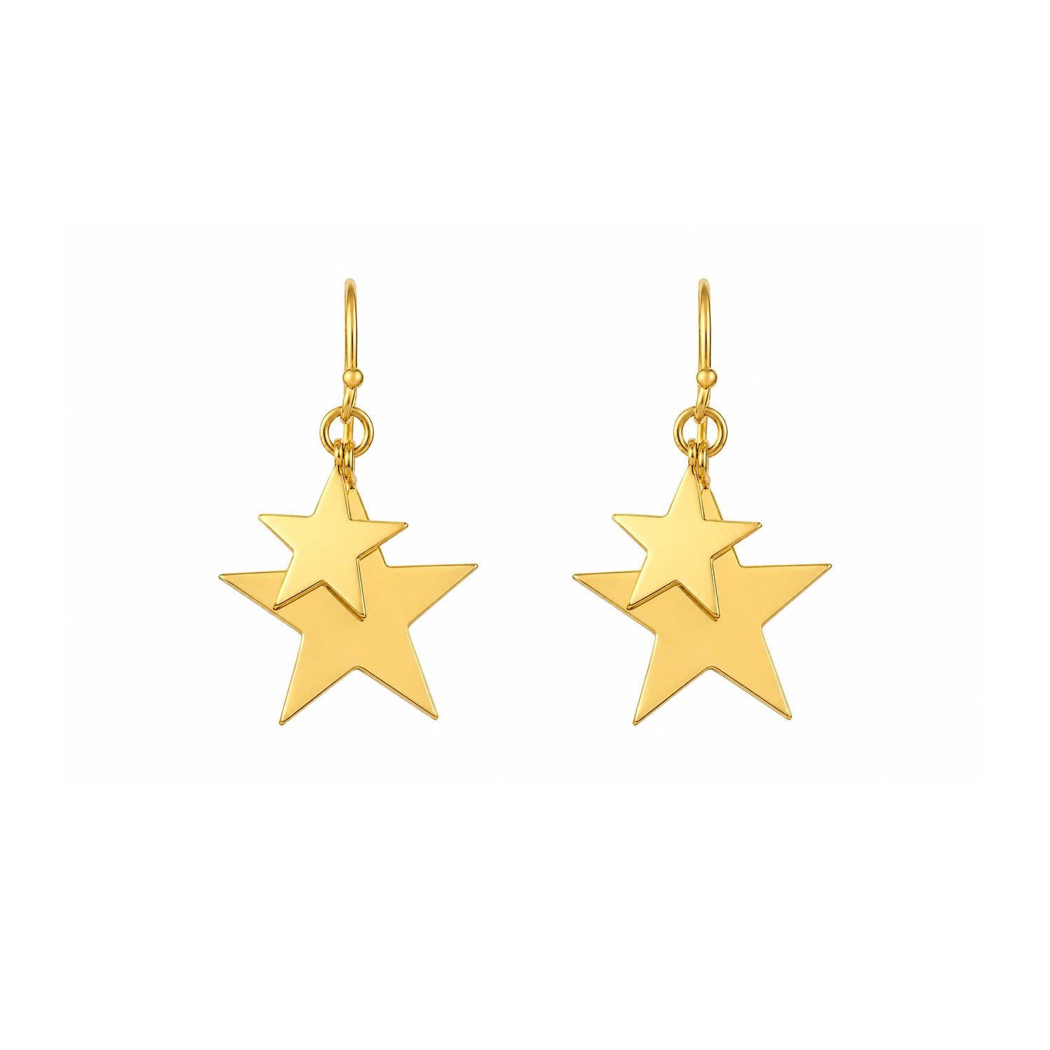 Celestial Star Drop 925 Sterling Silver Elegant Earrings