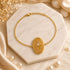 Celestial Web Opal Golden Sculpted Artistic Designer Bracelet