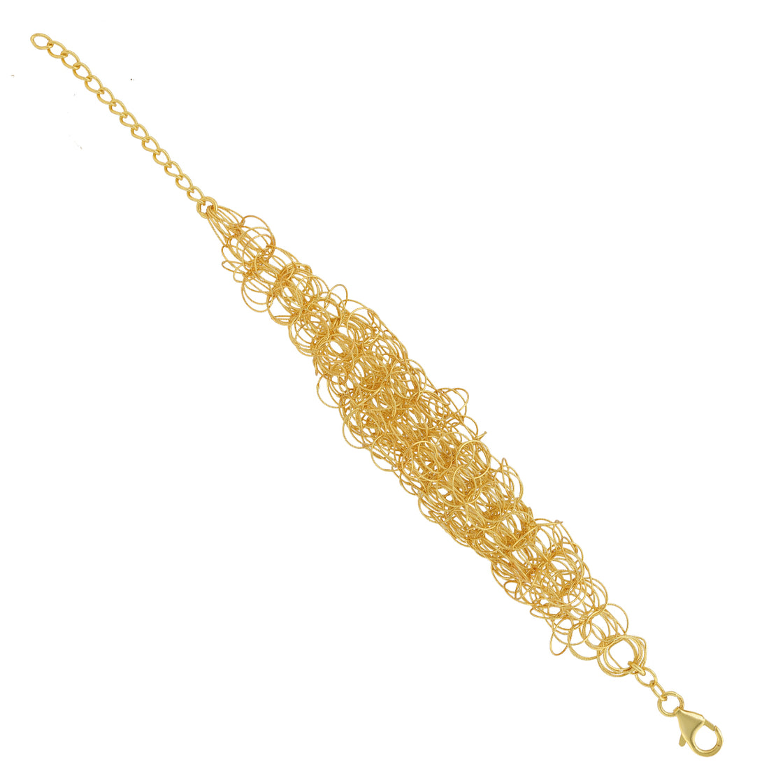 Chaotic Chic Gold Plated Sterling Silver Bracelet