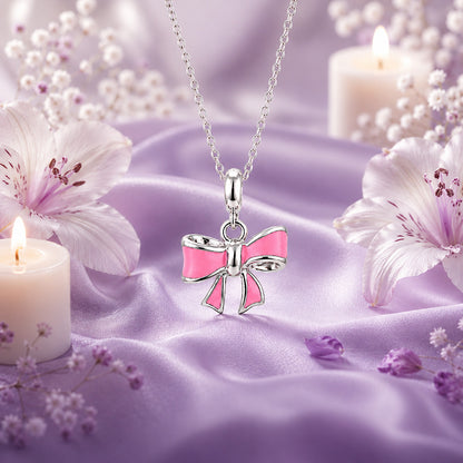 Charming Bow 925 Sterling Silver Pendant