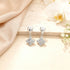 Charming Heart Sparkling Star Dangle 925 Sterling Silver  Earrings for Women