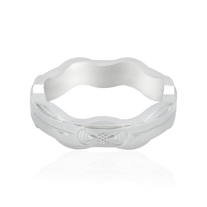 Charming Infinity Wave 925 Sterling Silver Ring for Women