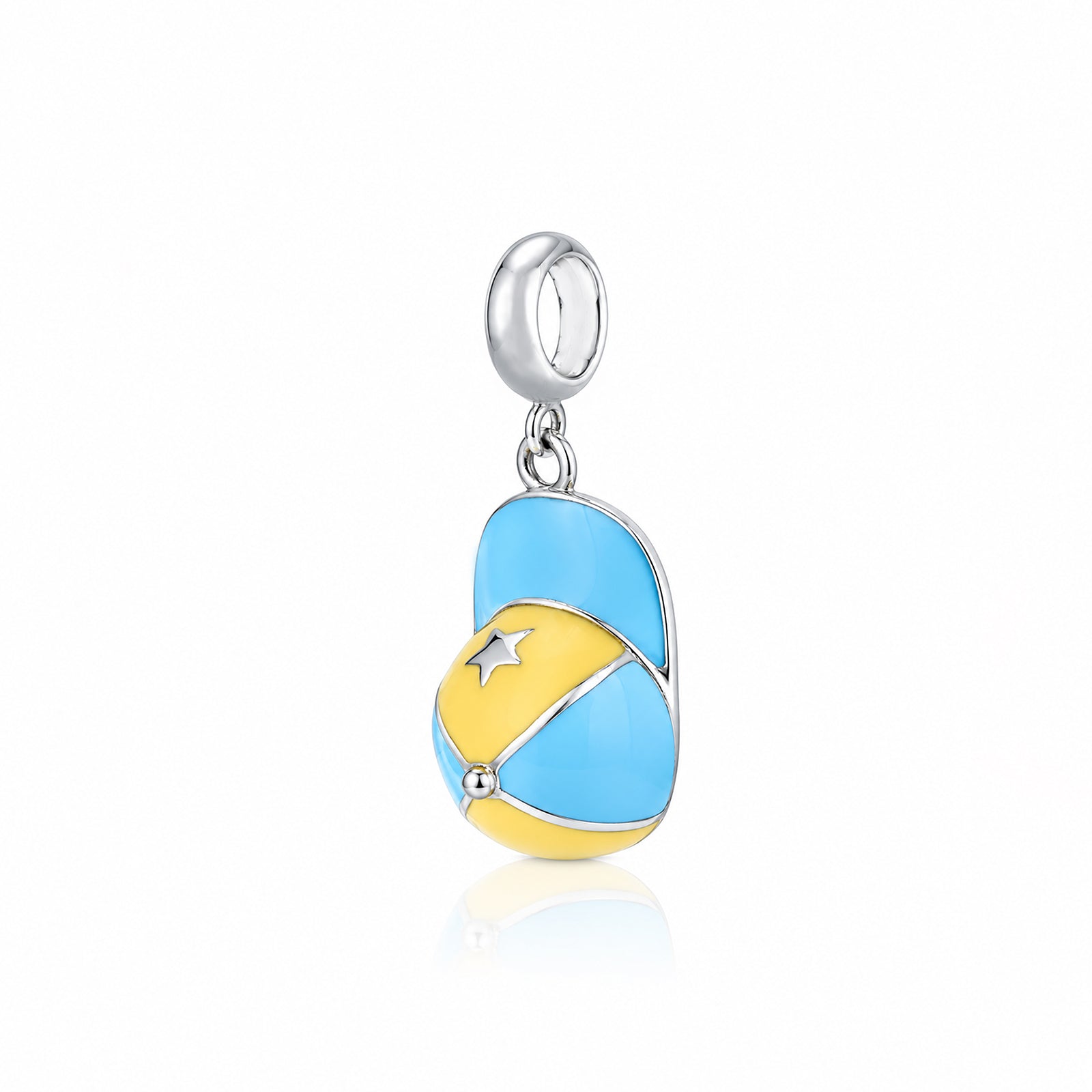 Classic Baseball Cap 925 Sterling Silver Charm Pendant