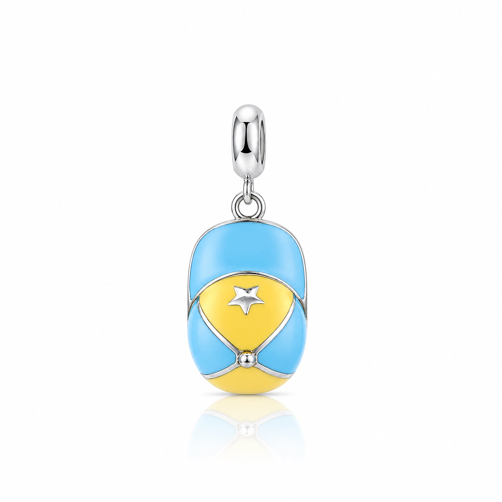 Classic Baseball Cap 925 Sterling Silver Charm Pendant