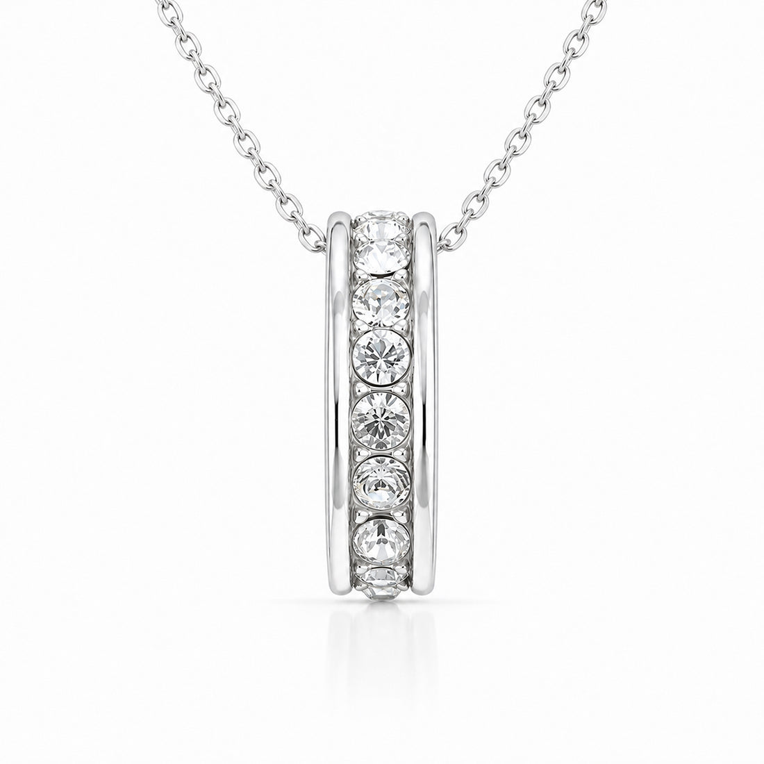 Classic Eternity Circle 925 Sterling Silver Pendant